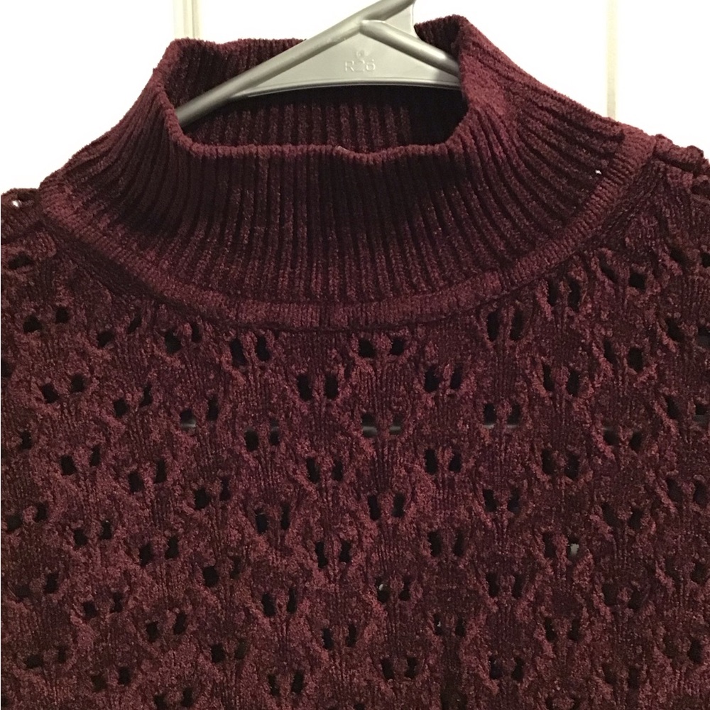 NWT!! White House Black Market Deep Burgundy Turtleneck Sweater - Picture 3 of 7